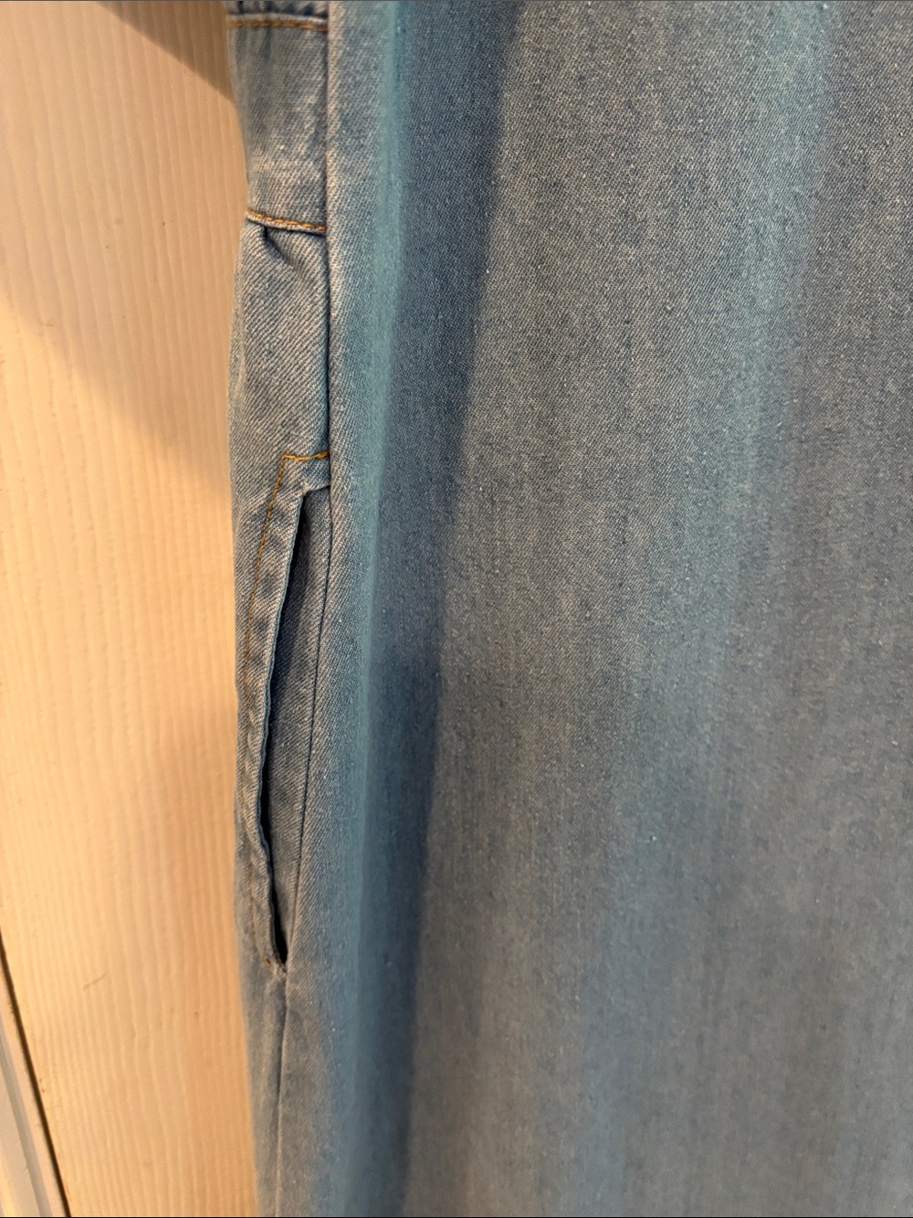 Denim Dress for Woman Casual button down - Large - Picture 3 of 8